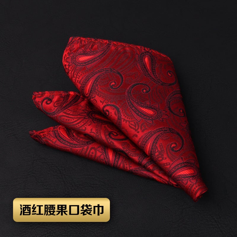 Men'S Suit Pocket Scarf Solid Color Suit Black Red Blue Business Wedding Handkerchief Small Square Scarf Breast Scarf Accessories - Image 1